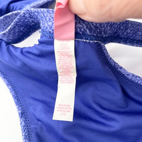 Victorias Secret Halter Bikini Top Large Snakeskin Print Pool Festival Beach - Picture 6 of 7